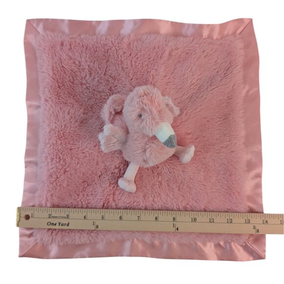Cloud Island Pink Flamingo Lovey 14" Baby Security Blanket Bird Satin Trim - Picture 5 of 6